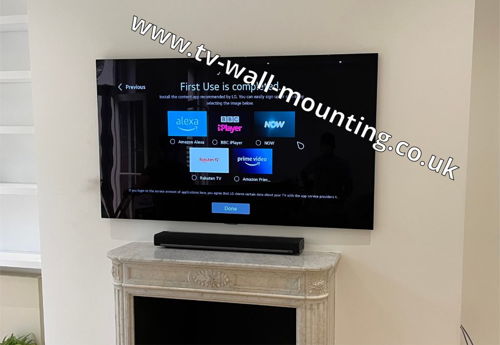 Hide Cables Fireplace TV