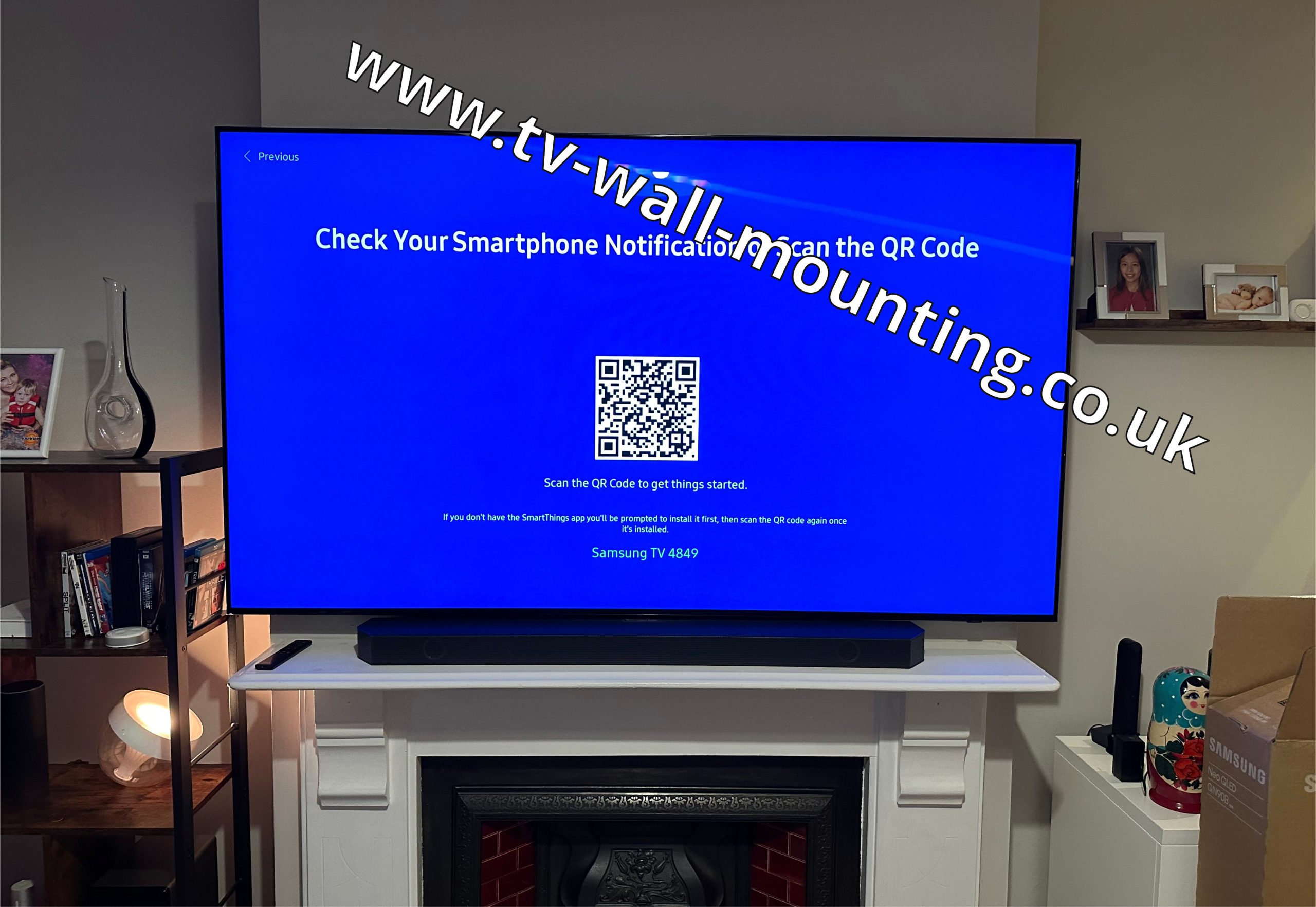 TV Above Fireplace